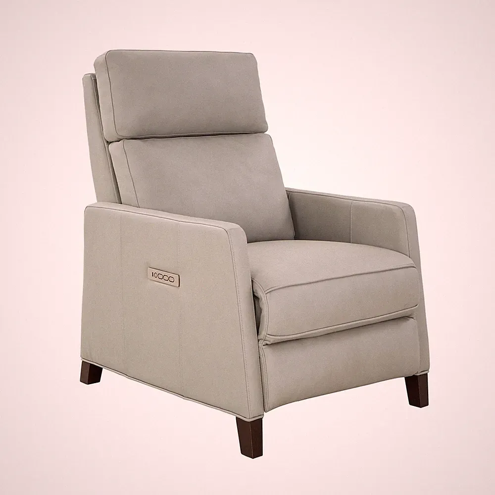 Barcalounger James Zero Gravity Power Recliner in Corbett Chromium