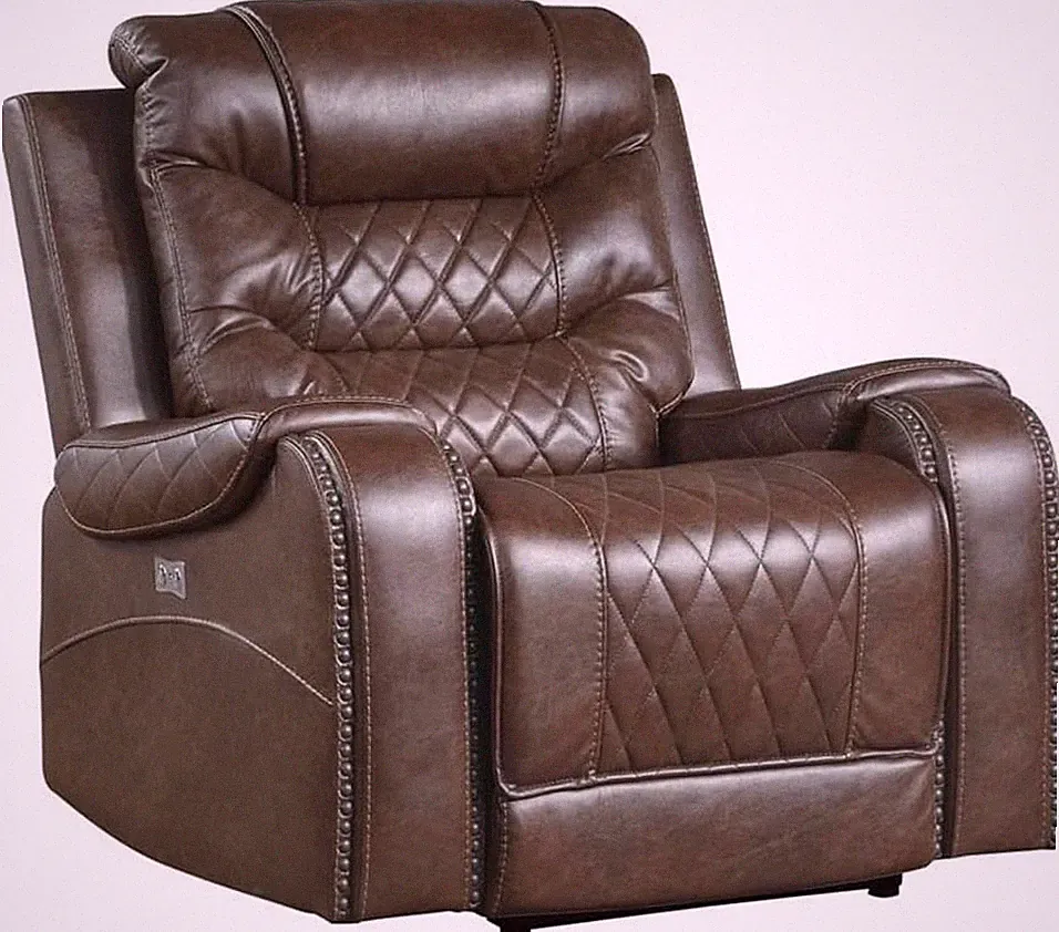 Derringer Wall-Hugger Power Reclining Chair, Brown