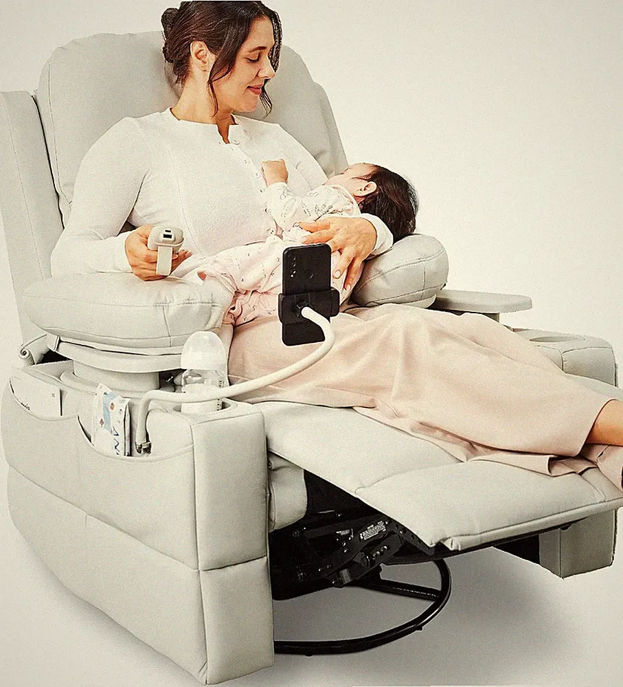 Vanilla Electric Glider Recliner with USB, Adjustable Armrests & Storage